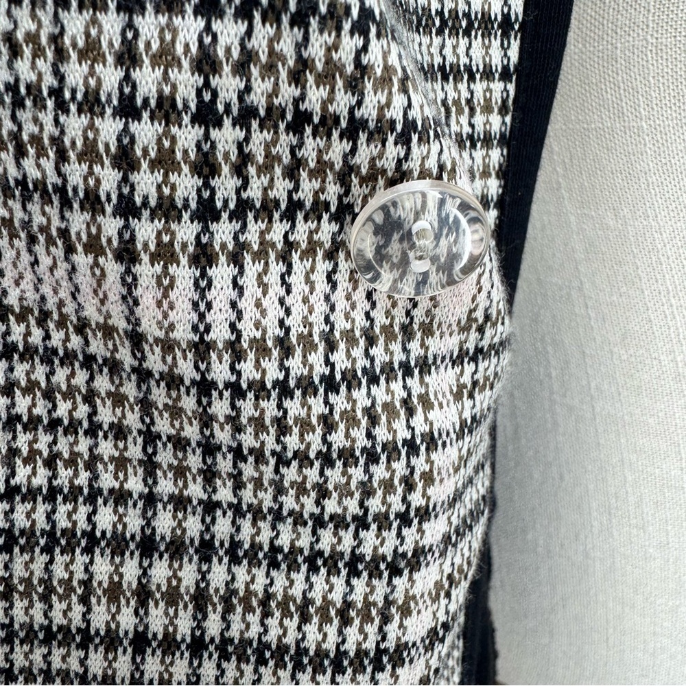 Anthropologie Maeve Collegiate Plaid Knit Blazer Jacket Asymmetrical Small EUC - Picture 9 of 16